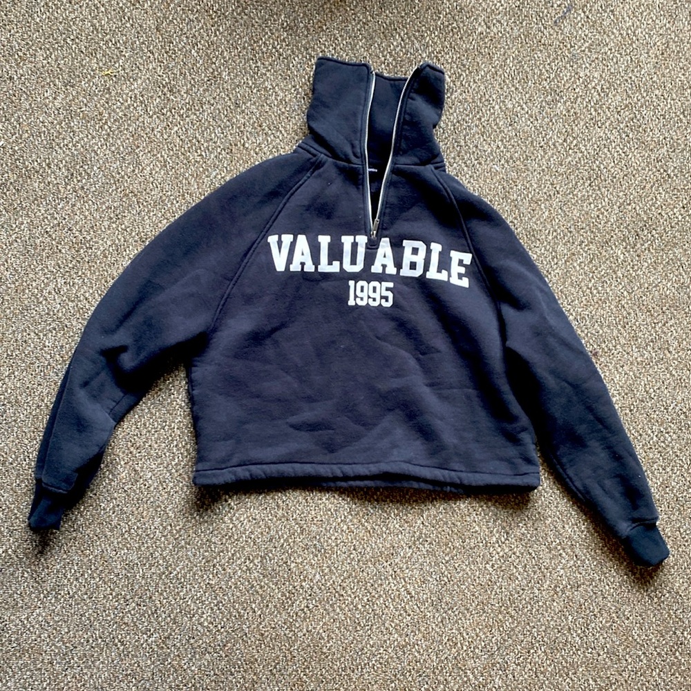 Worn once! cropped quarter zip from codes combine (Korean brand)
